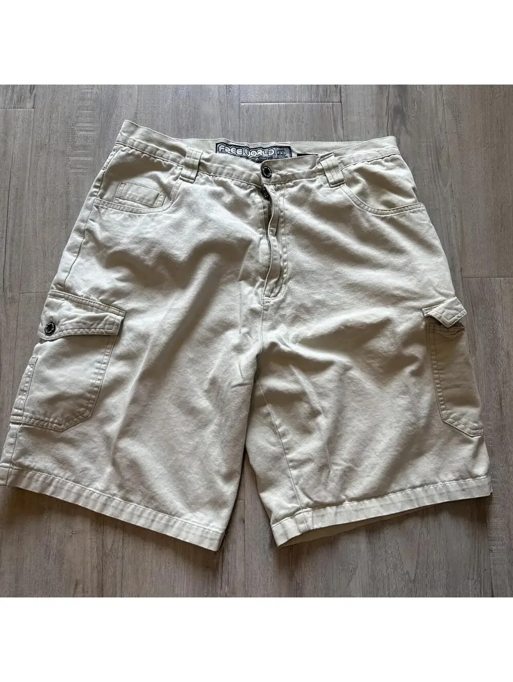 Men's Cream and Tan Shorts
